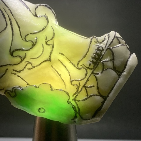 古玩玉器天然翡翠“觀音”擺件真品鑒賞圖