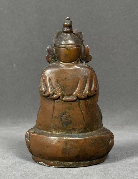 古玩銅器銅觀音菩薩像真品鑒賞圖