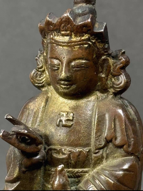 古玩銅器銅觀音菩薩像真品鑒賞圖