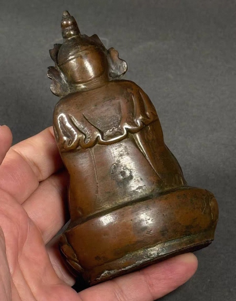 古玩銅器銅觀音菩薩像真品鑒賞圖