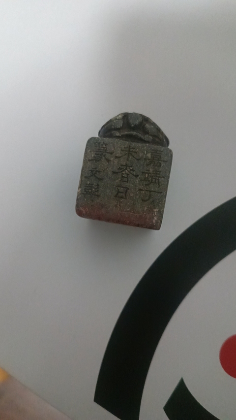 古玩雜項老料新刻龜紐印章真品鑒賞圖