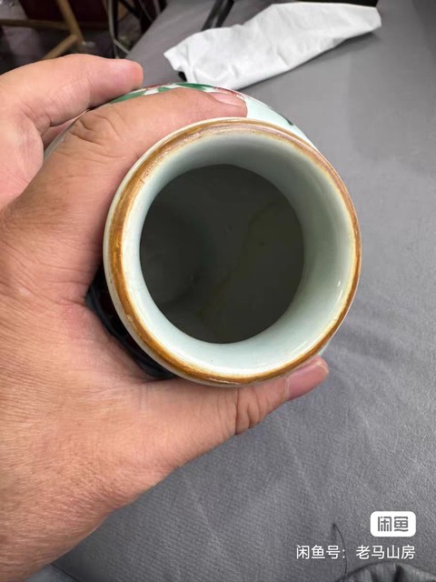 古玩陶瓷五彩花卉紋將軍罐真品鑒賞圖