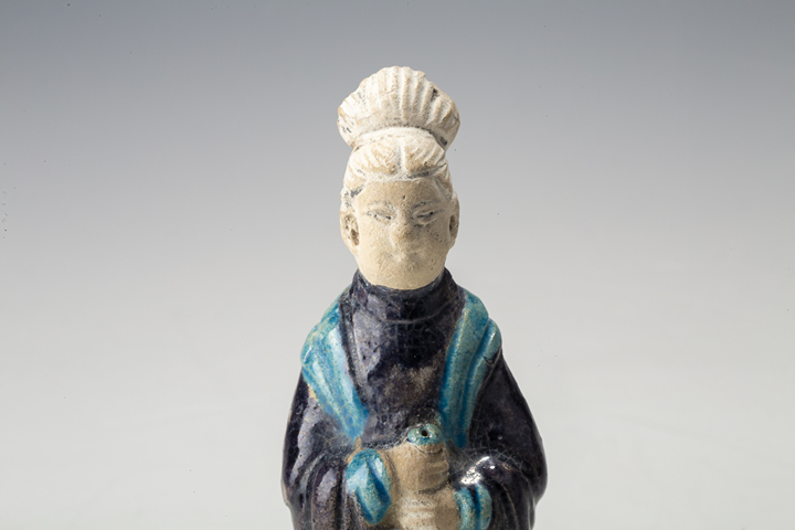 古玩陶瓷明代·琺華彩仕女俑拍賣，當前價格564元