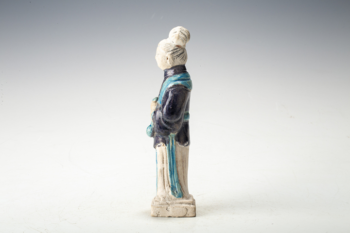 古玩陶瓷明代·琺華彩仕女俑拍賣，當前價格564元