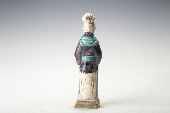 古玩陶瓷明代·琺華彩仕女俑拍賣，當前價格564元