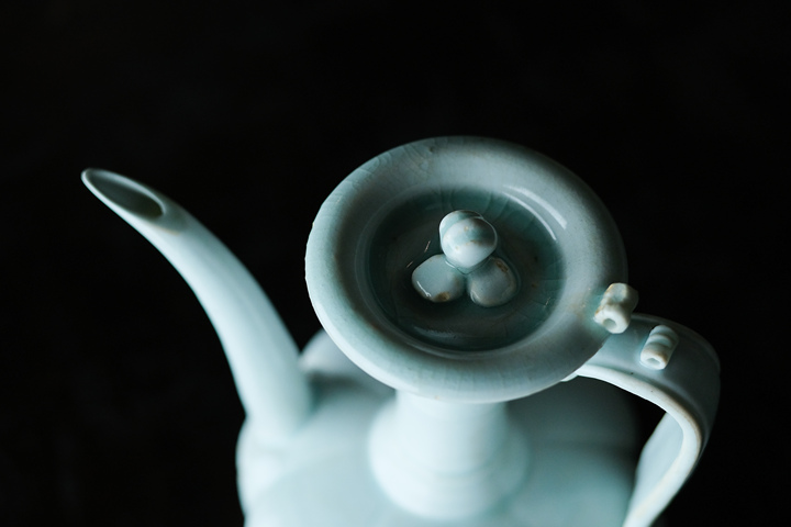 古玩陶瓷湖田窯影青瓜棱執壺真品鑒賞圖