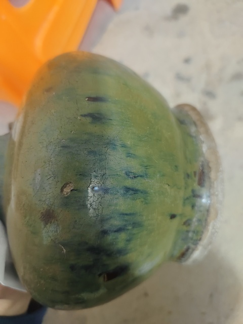 古玩陶瓷磁州窯窯變黑釉罐真品鑒賞圖