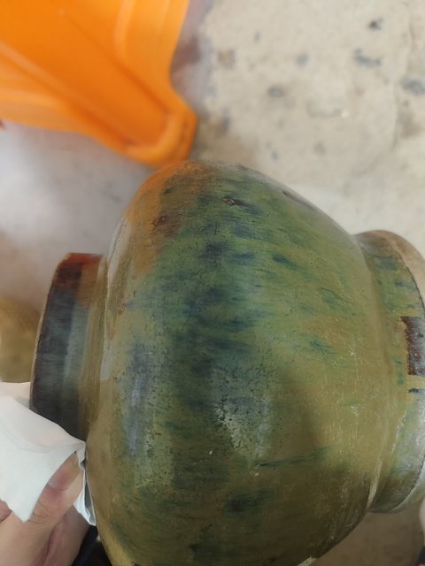 古玩陶瓷磁州窯窯變黑釉罐真品鑒賞圖