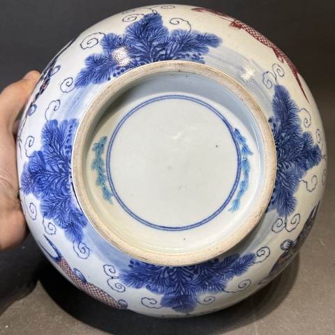 古玩陶瓷青花釉里紅碗真品鑒賞圖