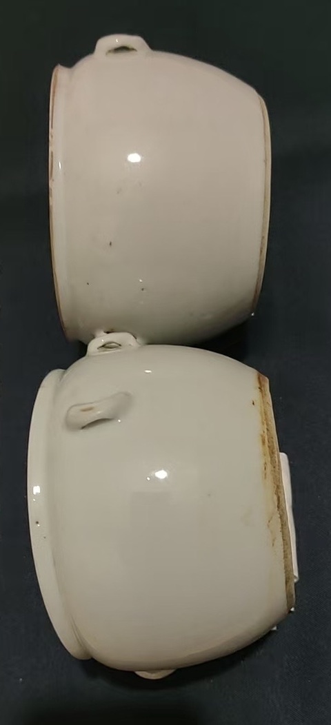 古玩陶瓷白釉粥罐真品鑒賞圖