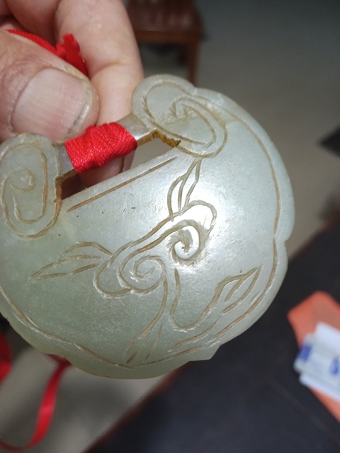 古玩玉器玉如意鎖真品鑒賞圖