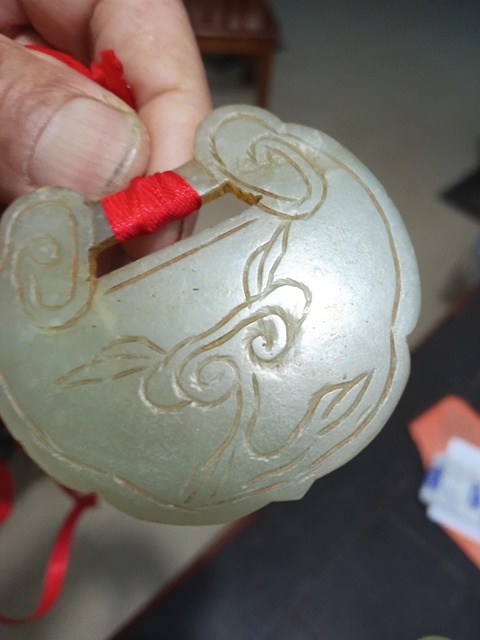 古玩玉器玉如意鎖真品鑒賞圖