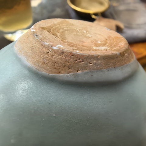 古玩陶瓷龍泉青瓷水盂真品鑒賞圖