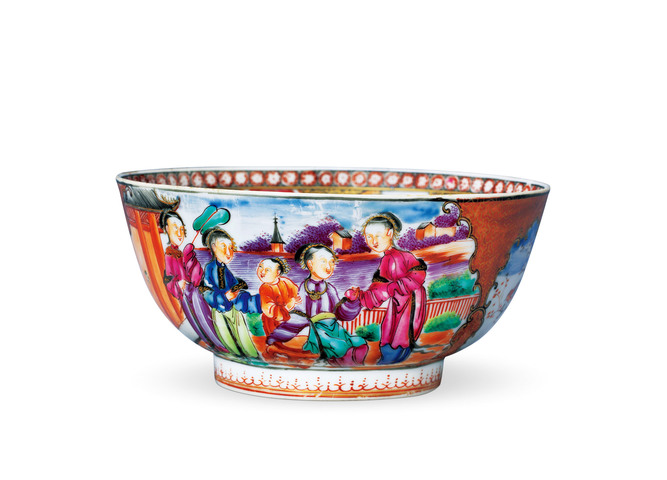 古玩陶瓷廣彩碗真品鑒賞圖