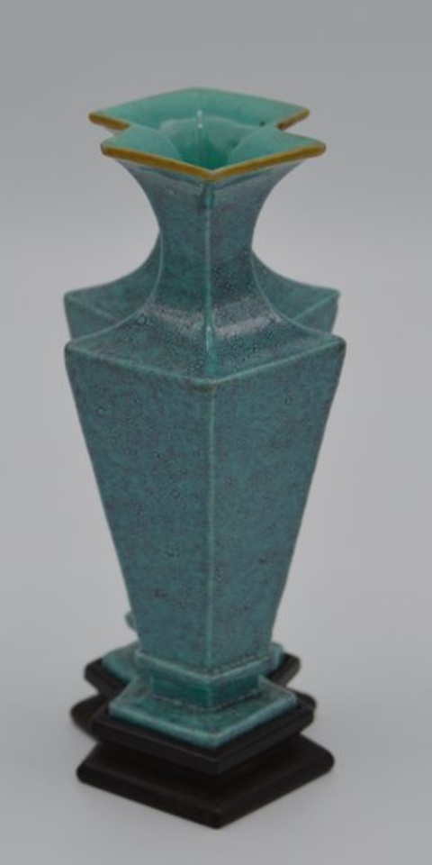 古玩陶瓷民國 爐鈞釉雙聯瓶真品鑒賞圖