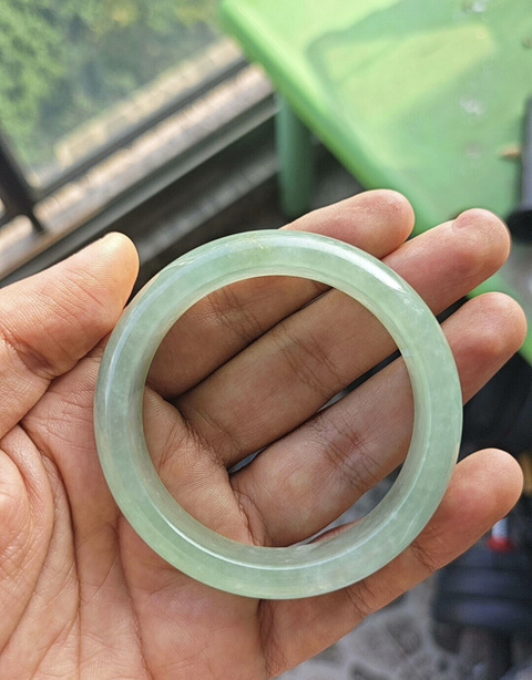 古玩玉器天然翡翠手鐲真品鑒賞圖