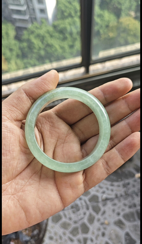 古玩玉器天然翡翠手鐲真品鑒賞圖