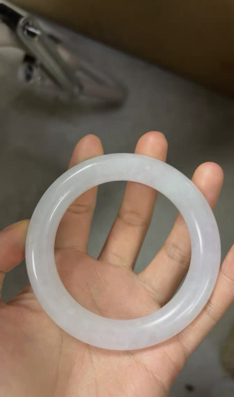 古玩玉器天然翡翠手鐲真品鑒賞圖