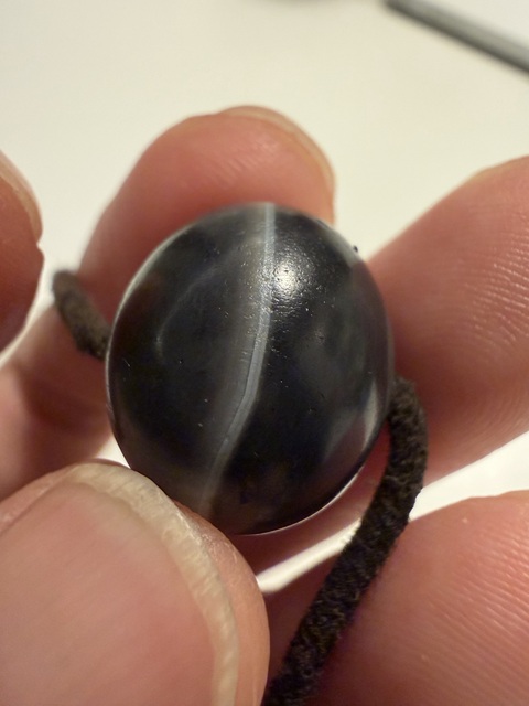 古玩玉器千年老一線藥師珠真品鑒賞圖