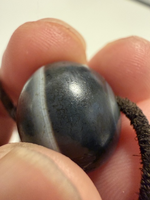 古玩玉器千年老一線藥師珠真品鑒賞圖