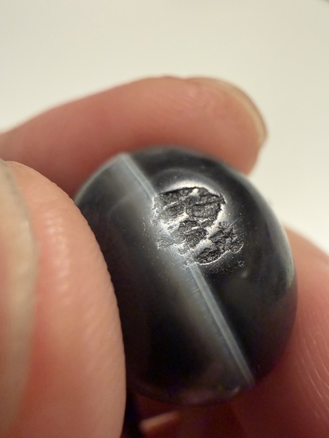 古玩玉器千年老一線藥師珠真品鑒賞圖