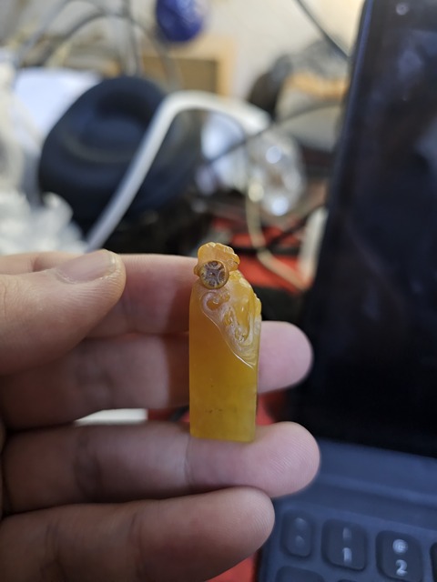 古玩雜項老撾石印章真品鑒賞圖