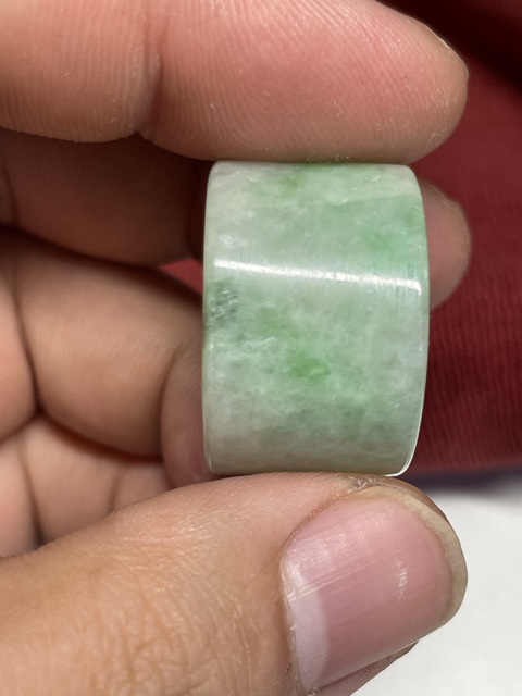 古玩玉器天然翡翠扳指真品鑒賞圖