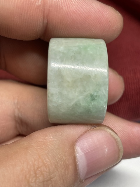 古玩玉器天然翡翠扳指真品鑒賞圖