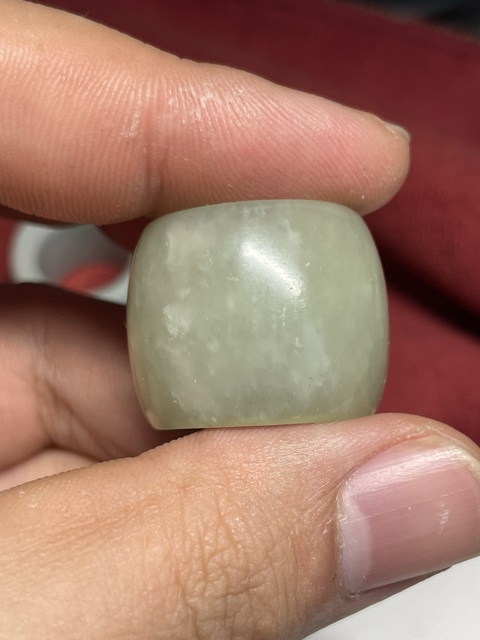 古玩玉器和田玉雕“素紋扳指”真品鑒賞圖