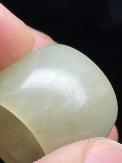 古玩玉器和田玉雕“素紋扳指”真品鑒賞圖