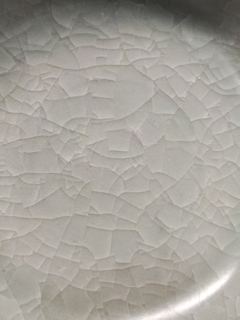 古玩陶瓷南宋冰片紋翠青釉龍泉青瓷洗拍賣，當(dāng)前價格3600元