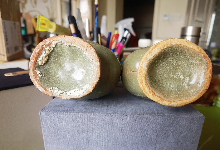 古玩陶瓷龍泉青瓷麒麟獸耳瓶拍賣，當前價格11800元