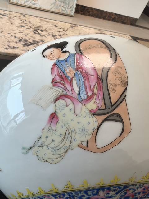 古玩陶瓷無雙譜粉彩水呈真品鑒賞圖