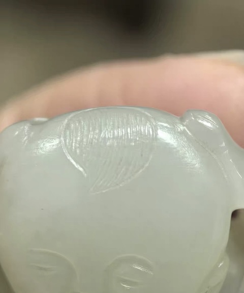 古玩玉器和田玉童子真品鑒賞圖