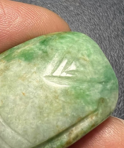 古玩玉器翡翠蟬型件真品鑒賞圖