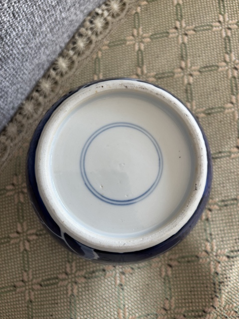 古玩陶瓷青花留白冰梅罐真品鑒賞圖