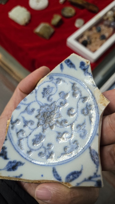 古玩陶瓷明永樂青花花卉紋標本（官窯）拍賣，當前價格15000元