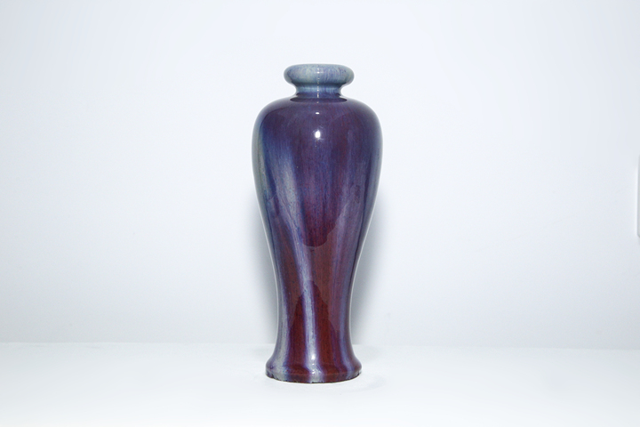 古玩陶瓷清乾隆·窯變釉洗口梅瓶真品鑒賞圖