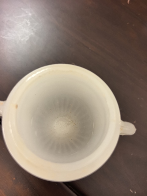 古玩雜項玻璃仿玉雙耳蓋杯真品鑒賞圖