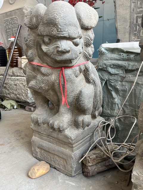 古玩雜項石獅子真品鑒賞圖