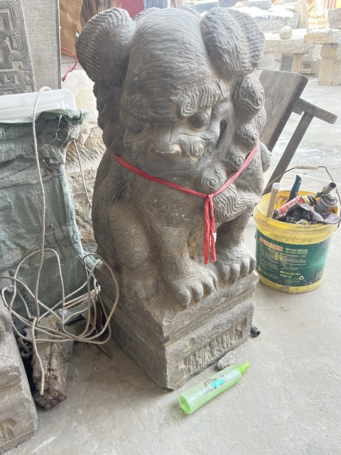 古玩雜項石獅子真品鑒賞圖