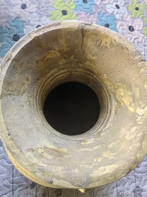 古玩陶瓷漢代雙系刻花水波紋撇口壺真品鑒賞圖