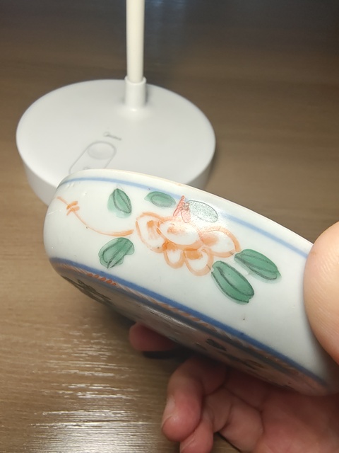 古玩陶瓷五彩印泥盒真品鑒賞圖