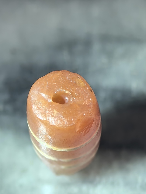 古玩玉器紅玉髓蝕花珠真品鑒賞圖