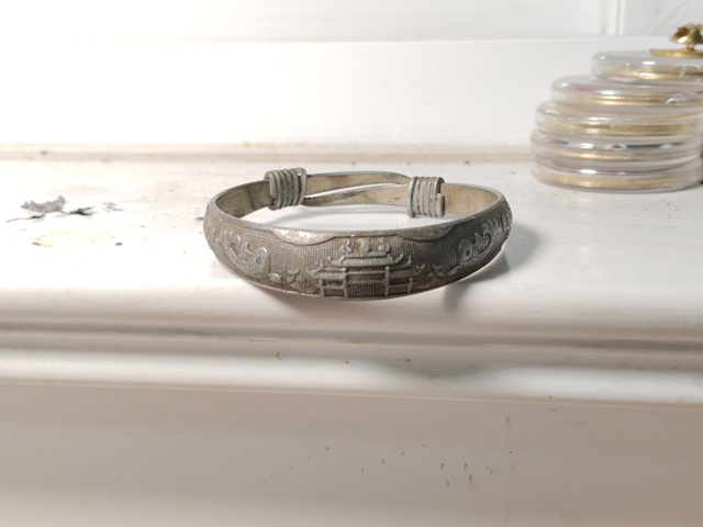 古玩雜項(xiàng)銀手鐲真品鑒賞圖