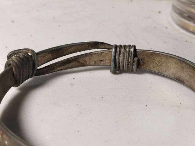 古玩雜項(xiàng)銀手鐲真品鑒賞圖
