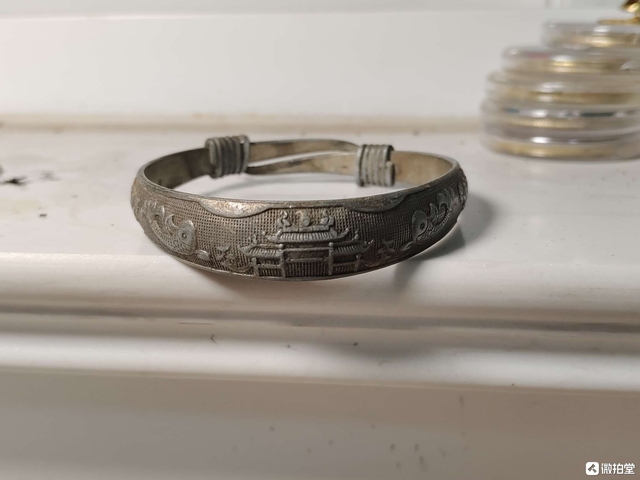 古玩雜項(xiàng)銀手鐲真品鑒賞圖