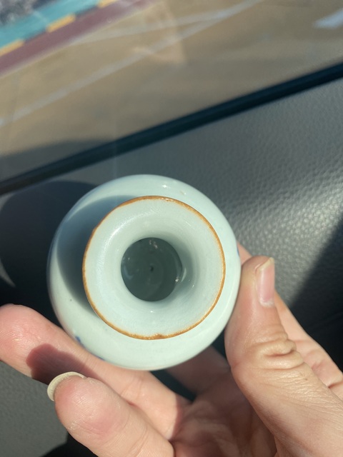 古玩陶瓷青花水盂真品鑒賞圖