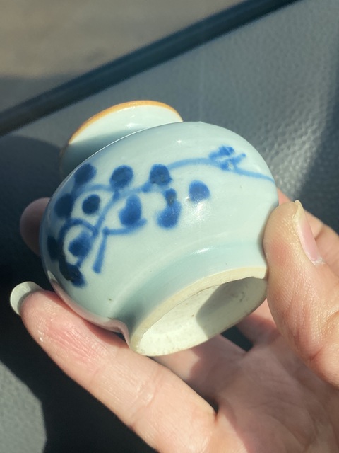 古玩陶瓷青花水盂真品鑒賞圖