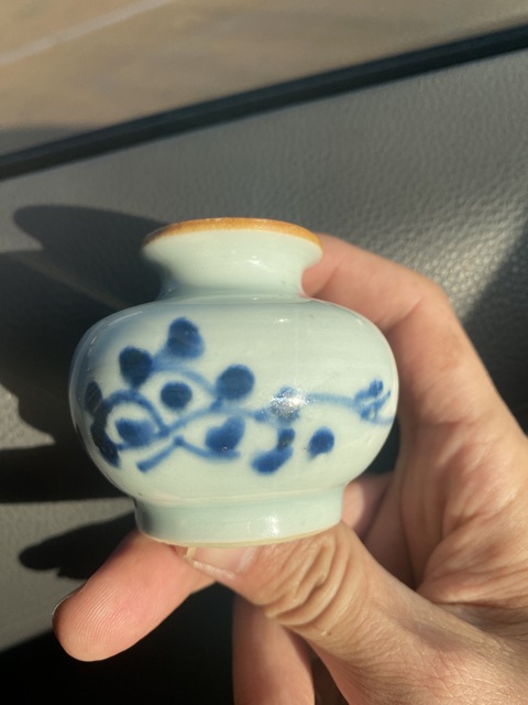 古玩陶瓷青花水盂真品鑒賞圖